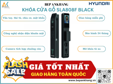 Khóa cửa gỗ thông minh HYUNDAI HY-SLA808F BLACK - Thương hiệu Hàn Quốc